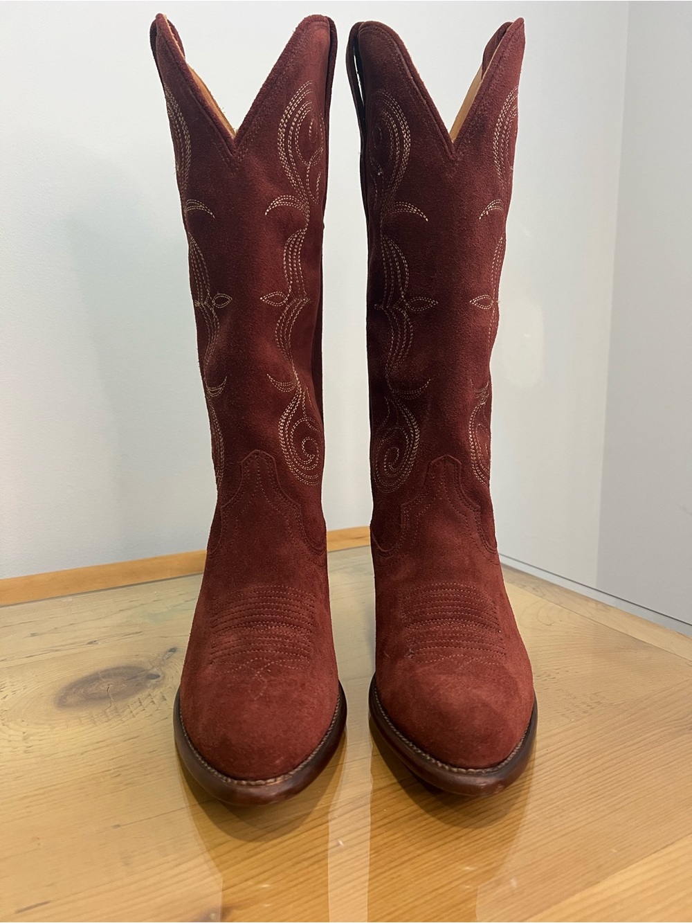 Tecovas Jane Brick Suede Western  Boots - Women